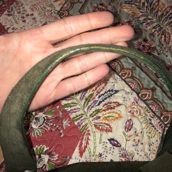 Pauric Sweeney Italian Suede & Leather Buckle Bag - Picture 15 of 16